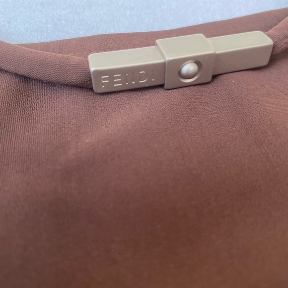 - Brown crop top/ size 48/ unique top - Picture 3 of 7